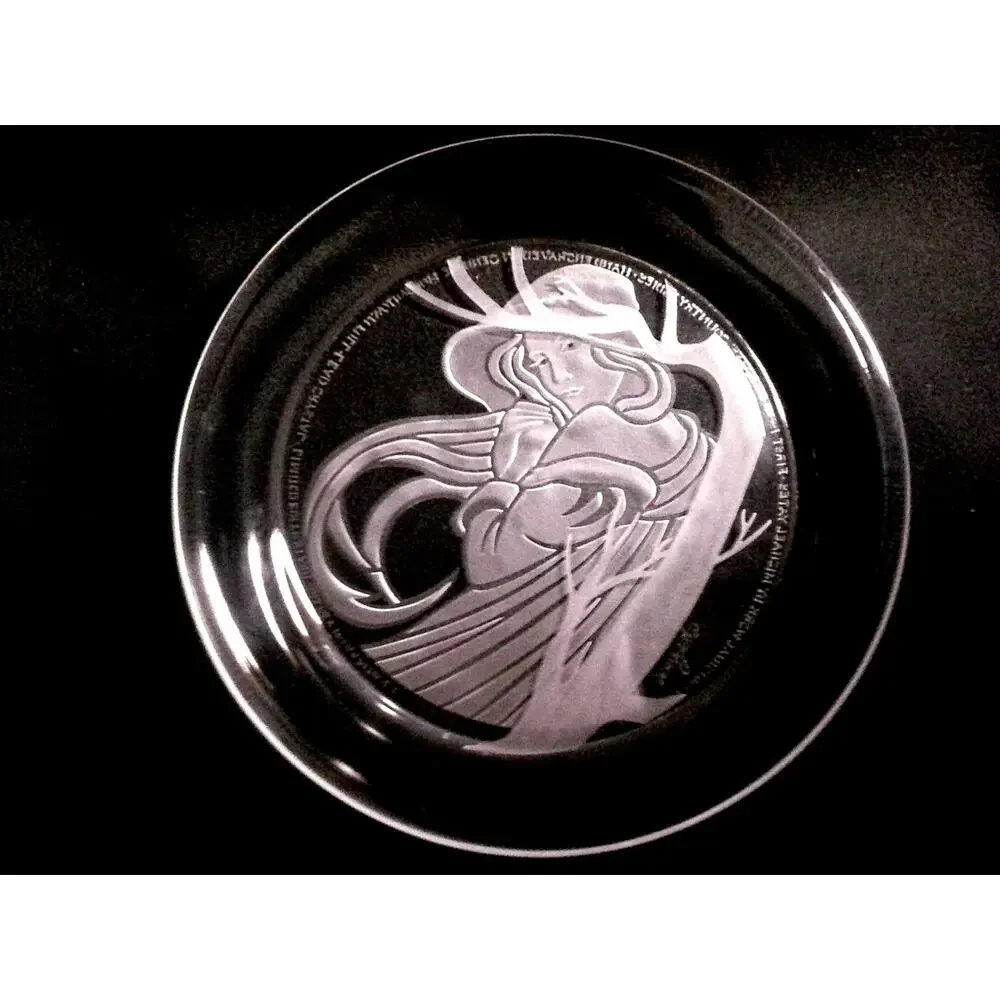 Morganstown Michael Yates crystal plate, country ladies series 